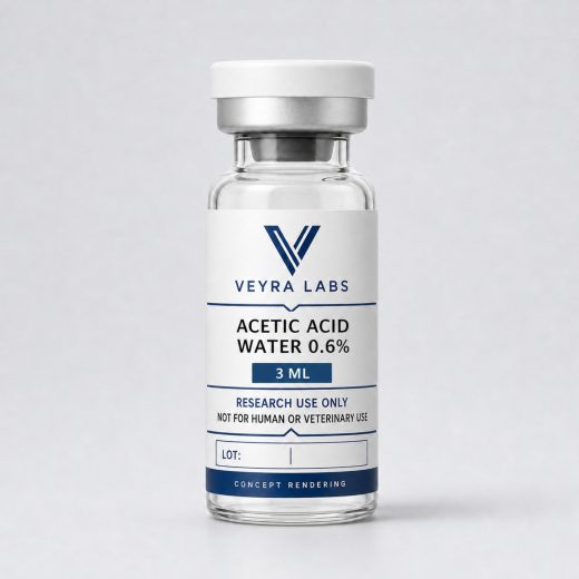 Acetic Acid Water 0.6% 3 mL Veyra Labs concept rendering