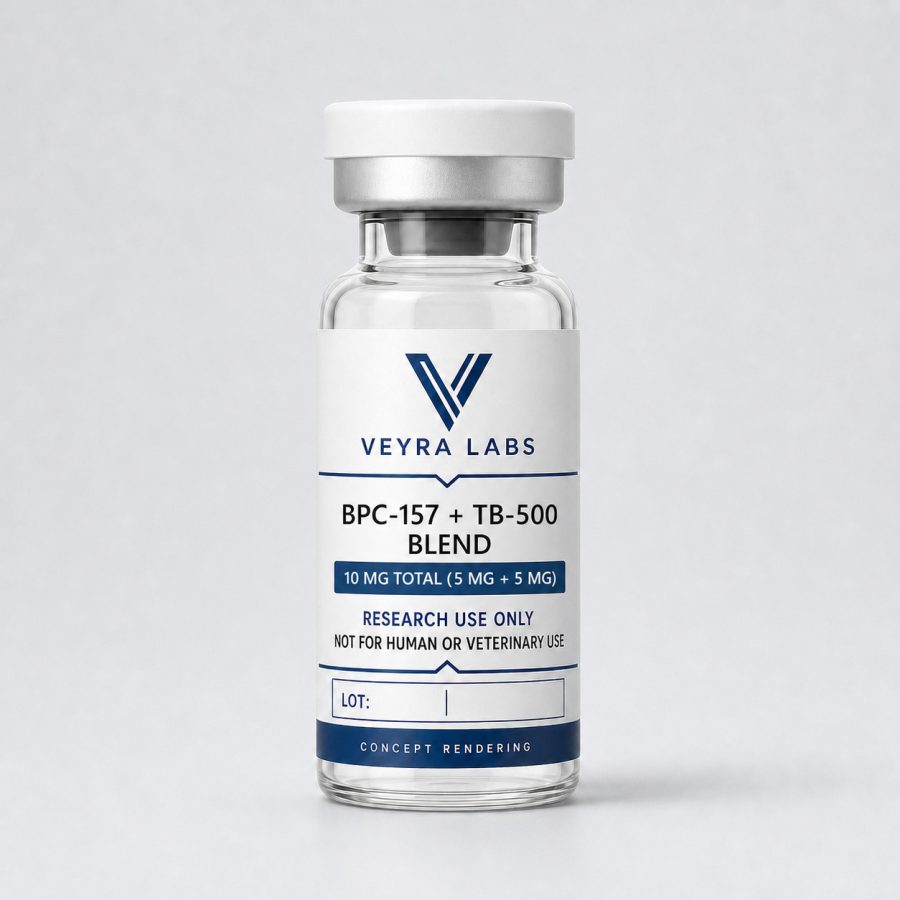 BPC-157 + TB-500 blend — Veyra Labs concept rendering