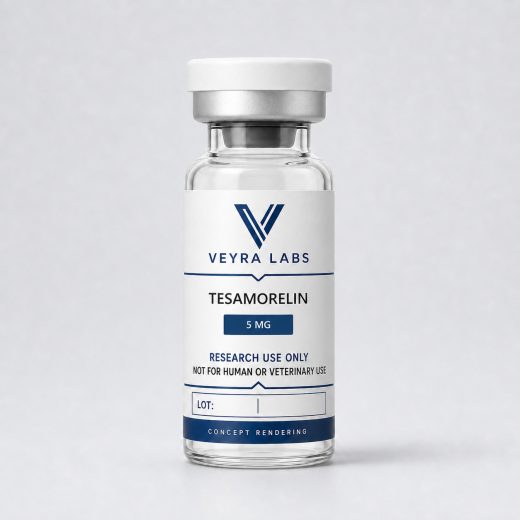Tesamorelin 5 mg Veyra Labs concept rendering